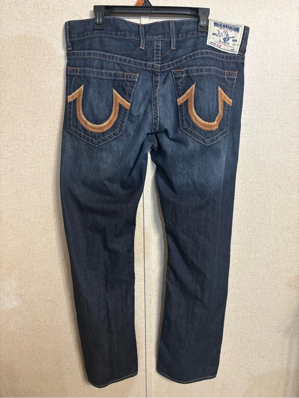 True Religion Dark Indigo Straight Leg Jeans men 38